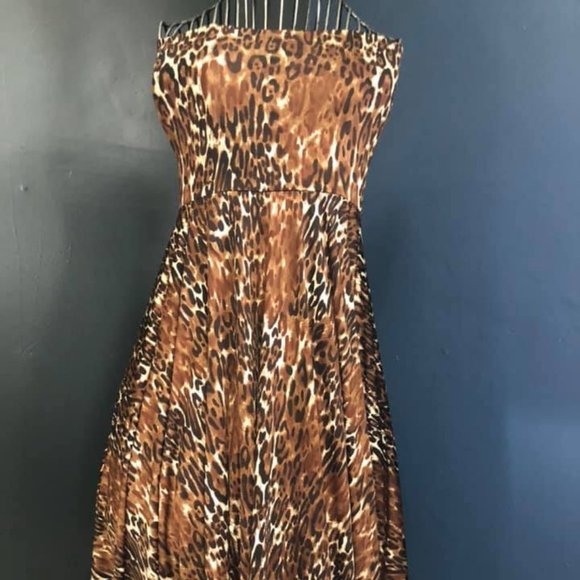 Lapis Dresses & Skirts - 3/$10 choose any 3 items marked Lapis Leopard print convertible tube dress/skirt